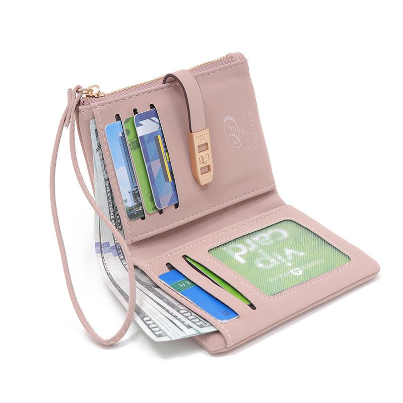 Short Wallet for Women Simple Versatile Foldable  Portable Coin Purse