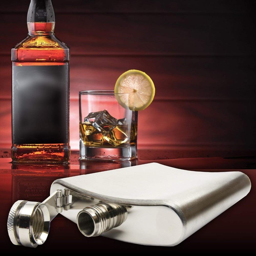 LMETJMA 7oz sada kyčelních lahví Nerezová kyčelní baňka s nálevkou na pití Přenosná kyčelní baňka na whisky likér víno KC0138