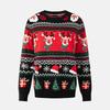 Unisex Elk Jacquard Christmas Sweater - Loose Fit Plus Size Pullover for Autumn/Winter