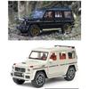 1/24 Benz G63 SUV Model auta ze slitiny Diecast & Hračka Kovové terénní vozidlo Model auta Simulace Zvuk Světlo Sběratelská hračka Dárek