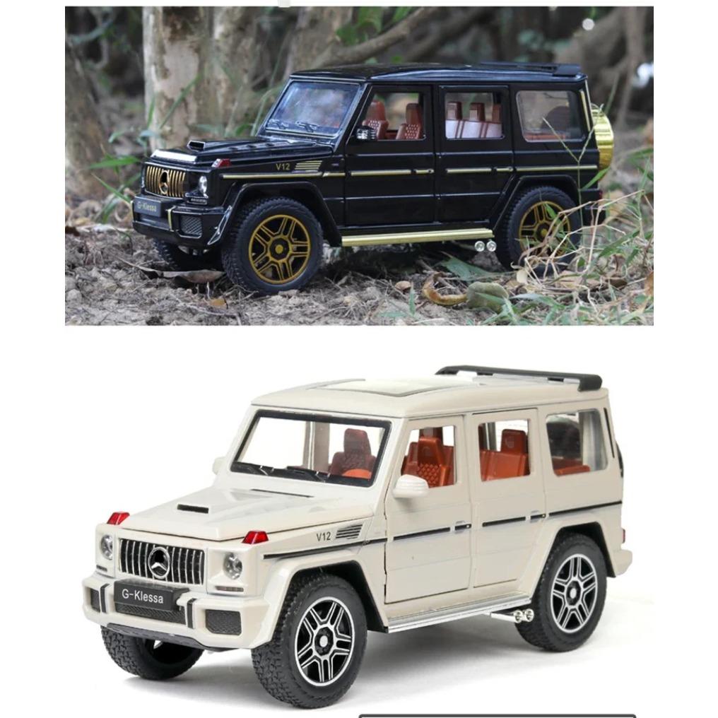 1/24 Benz G63 SUV Model auta ze slitiny Diecast & Hračka Kovové terénní vozidlo Model auta Simulace Zvuk Světlo Sběratelská hračka Dárek