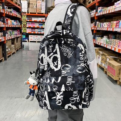 Trendiger Schulranzen für Schüler: Herren- & Mädchen-Junior High, High School, College Canvas Rucksack