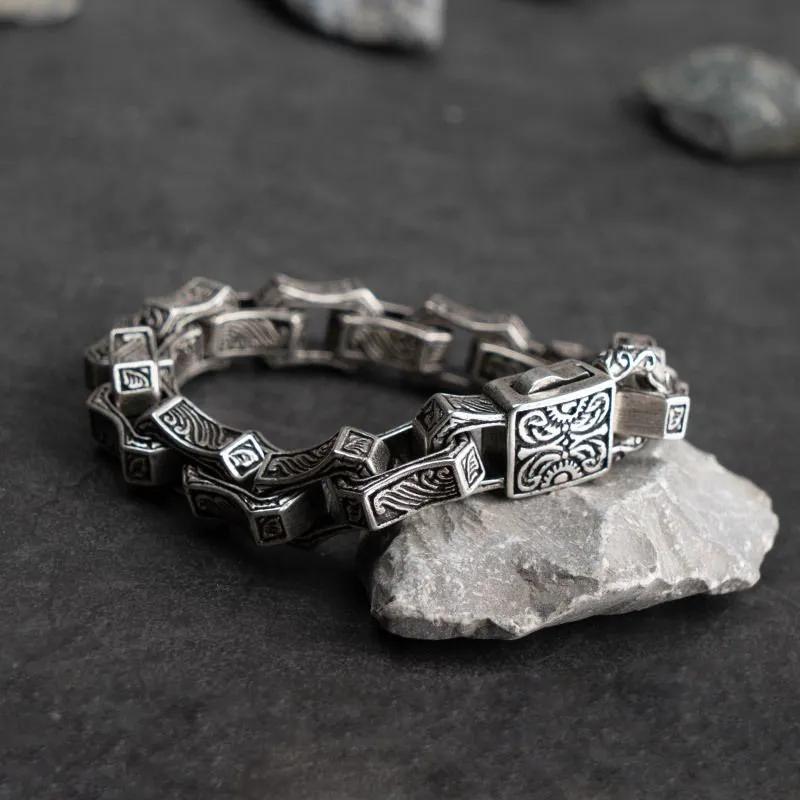Cool Fashion Motorcycle Hip-hop Jewelry Water Ripples and Domineering Bracelet