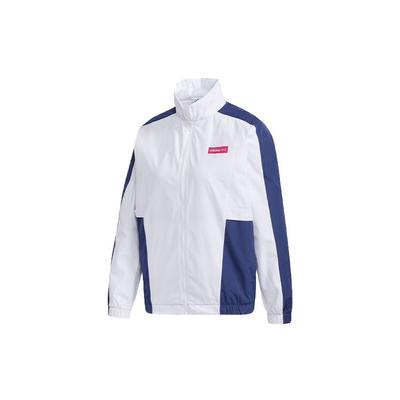 Neo Loose Fit Retro Sports Stand Collar Jacket Women Jacket White Blue GK1510