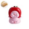 Red Fruit Pig Toothpick Box Cartoon Animal Shape Toothpick Holder Dispenser Dust-proof Kitchen Toothpick Organizer Container