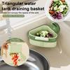3Pcs Corner Sink Strainer Baskets Strong Load-bearing Simple Installation Suction Cup Triangle Storage Racks with Drain Hole