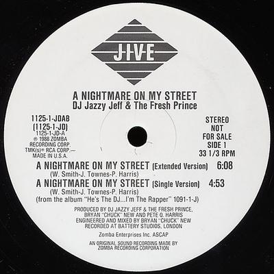 12inch Record DJ JAZZY JEFF & THE FRESH PRINCE - A Nightmare On My Street 11251JDAB Jive 1988 US Rap & Hip-Hop/R&B Used
