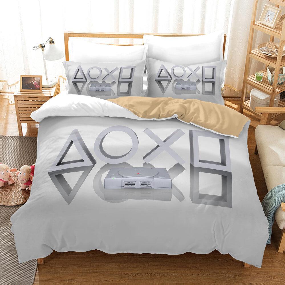 Game Three-Piece Quilt Cover Printing 3D Digital Thickening Grinding Kit