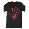 Native Red Hand Shirt | Casual Crew Neck, Medium Stretch Fabric, Short Sleeve, Perfect for Men, All-season, Print Pattern