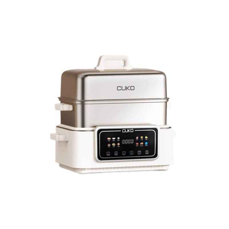 CUKO Intelligenter mehrschichtiger elektrischer Hot Pot und Dampfgarer: All-in-One Schmor-, Dampf-, Dreischicht-Haushaltsgerät.
