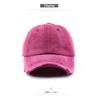 Women's spring and summer washed distressed denim plain baseball cap, outdoor men's travel sun protection hat