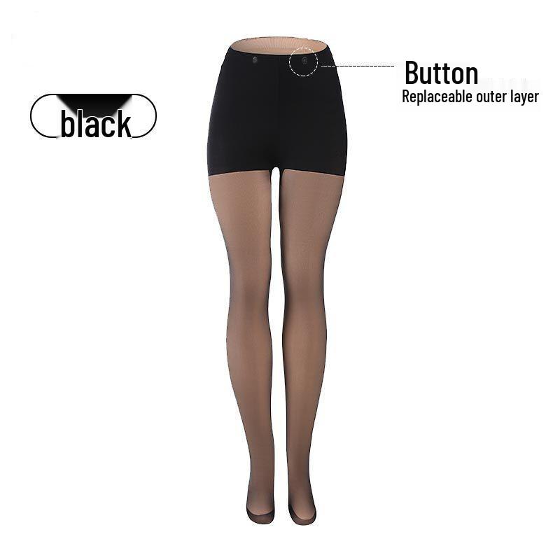 

Ju Jingyi Inspired Detachable Fleece-Lined Women s Warm Sock Pants for Autumn/Winter No Fleece (15-25°C)