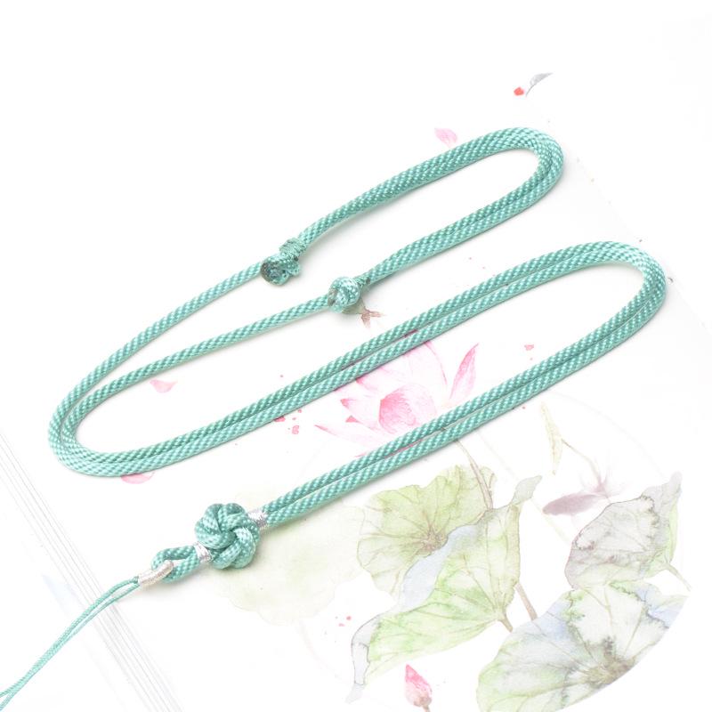 Adjustable Hand-woven Milanese Thread Necklace with Chinese Knot for Jade Pendant