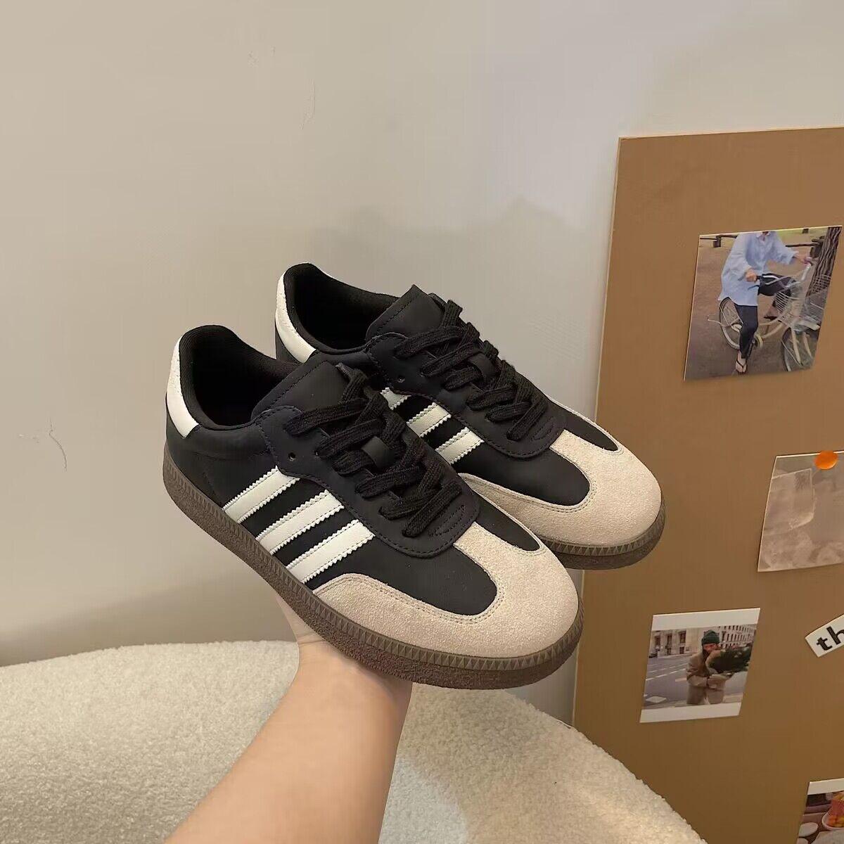 

Shoes flat white shoes women s 2025 autumn new Korean version lace-up casual shoes student sports board shoes women s shoes 40 чорний