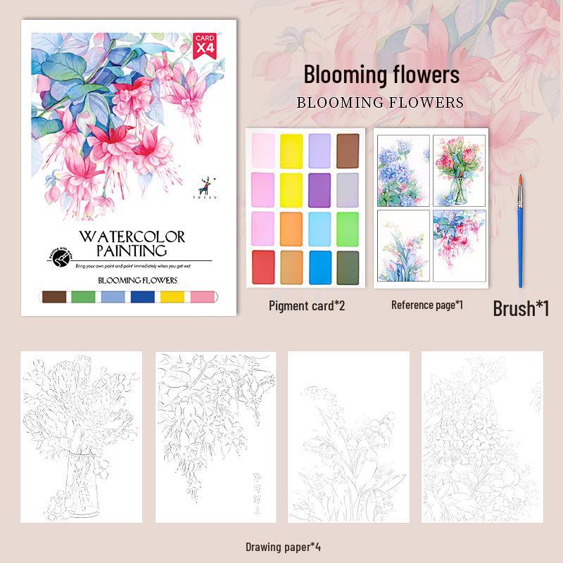 Aquarell-Haftnotizblock für Kinder: DIY Gouache Malen und Malbuch