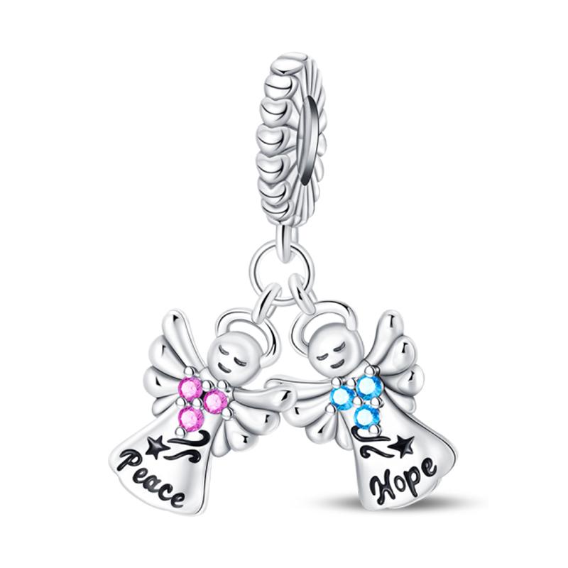 Copper Peace Dove Olive Branch Angel Love And Peace Best Wishes Charms Beads Fit Pan Original Bracelets Diy Fine Jewelry