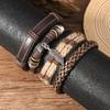 Ethnic retro style leaf leather bracelet fashion casual simple feather leather bracelet wholesale new bracelet