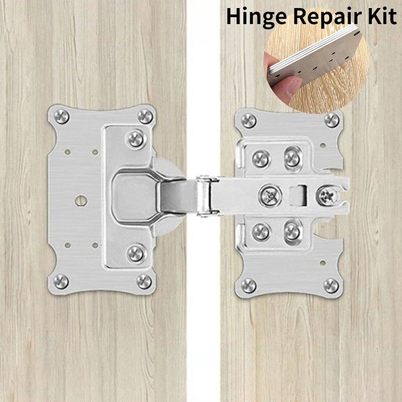 2/4/6/8/10pcs Stainless Steel Hinges Cabinet Door Fixing Plate Repair Mounting Gaskets Kitchen Cupboard Furniture Hardware