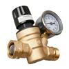 Zawór regulatora ciśnienia wody 34in gwint NH mosiężny zawór redukcyjny ciśnienia z manometrem do RV