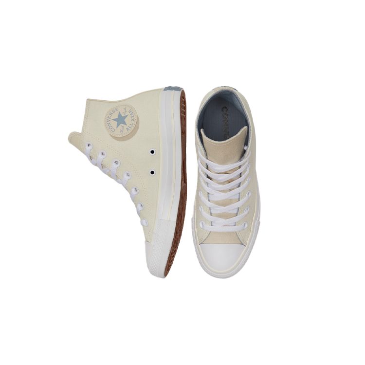 Converse Chuck Taylor All Star Classic Retro Fashion Versatile High-Top Canvas Shoes Women Sneakers Beige 571867C