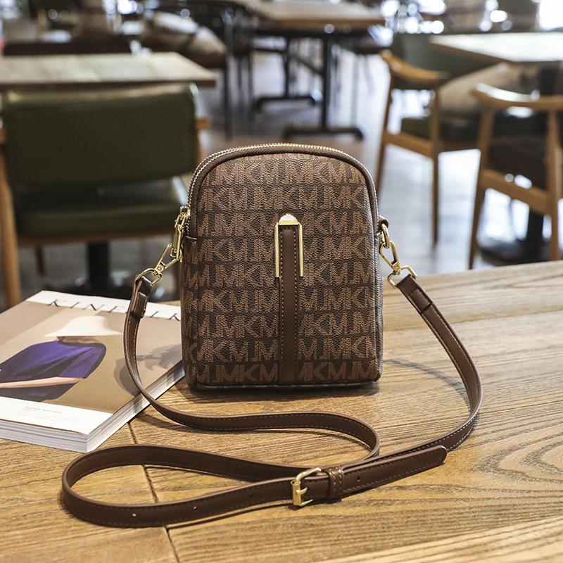 Mini Vertical Mobile Phone Small Bag for Women with Vintage Print Small Square Bag Single Shoulder Crossbody Bag