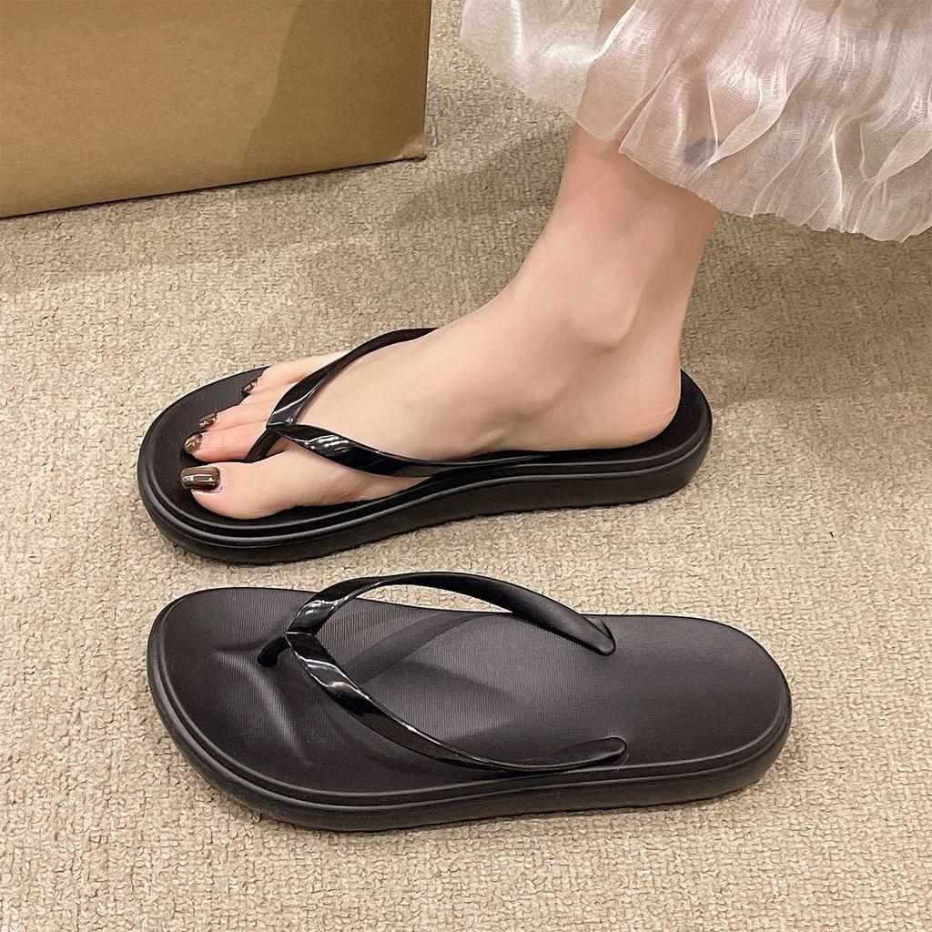 Eva Women’s Non-Slip Summer Flip-Flops - Toe-Post Beach Sandals for Outdoor Wear, Solid Colors, High-End Feel