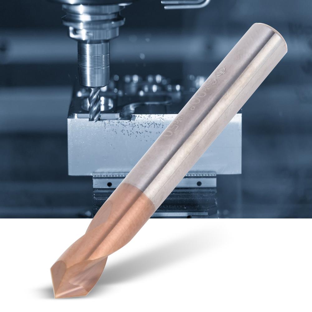 

Spotting Drill Titanium Silicon Coating 55HRC Hardness for Milling Machine TurningD6 x 50 x 2T x 90 degrees