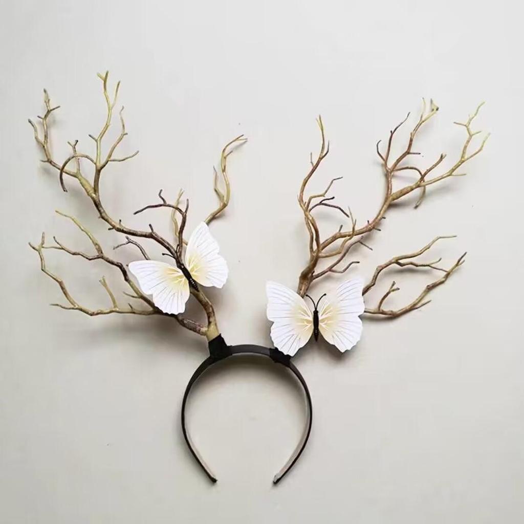 Europäisches Amerikanisches Mori Girl Rentiergeweih Leuchtendes Weihnachtskopfband mit Großen Haaraccessoires und Verzierungen