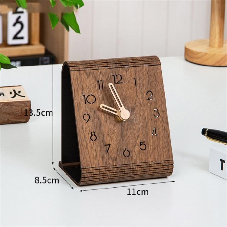 Battery Operated Desk Clocks Silents No Ticking Analog Small Clock Decorative Tabletop Clock for Bedside Bedroom Kitchen