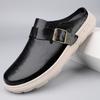 Men's Shoes 2025 Spring New Daily Work Office One Pedal Casual Soft Sole Fashion Half Drag Lazy Tide Shoes