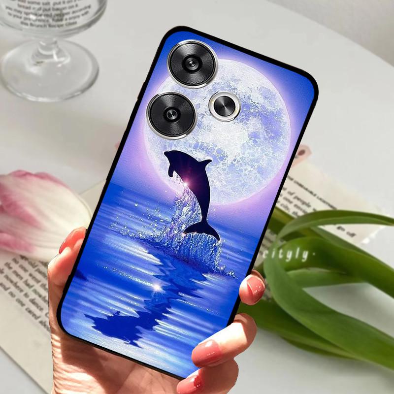 For POCO F6 Pro 5G Case POCOF6 Shockproof Soft TPU Silicone Phone Cover For Xiaomi POCO F6 Pro Capa F 6 Cartoon Matte Bumper