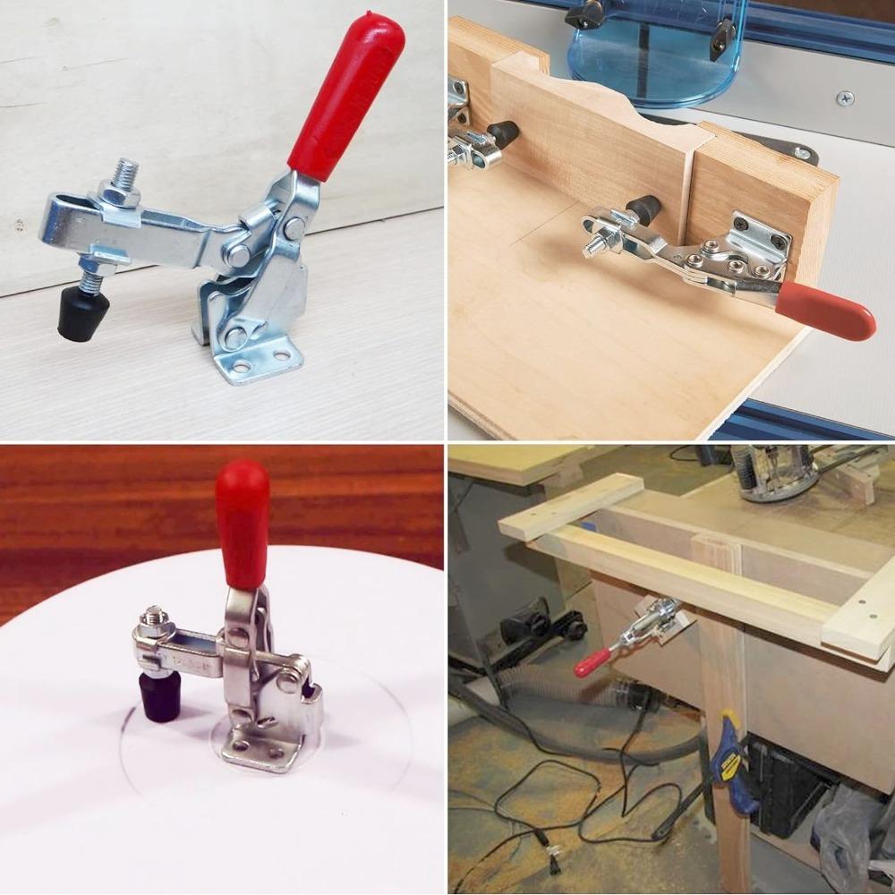 Long U Bar Horizontal Toggle Clamp Double Head Design Quick Release Clamp Welding Table