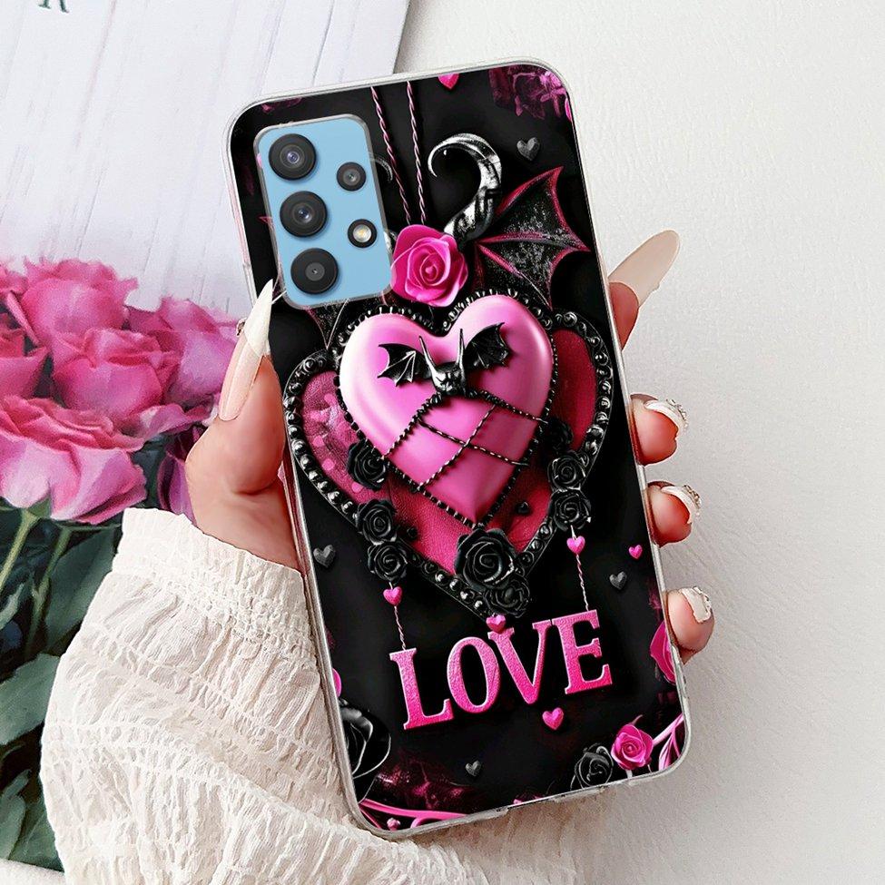 For Samsung A32 5G Case SM-A326B Clear Cute Cat Fashion Funny Painted Back Cover For Samsung Galaxy M32 5G Phone Case SM- M326B