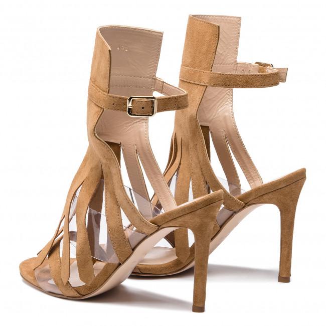 Eva Minge Damen Sandalen mit Leder Absatz 37 3T5G1* Hochzeit