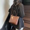 Simple and Fashionable Handbag Spring New Retro Texture Bucket Bag Practical Shoulder Messenger Bag