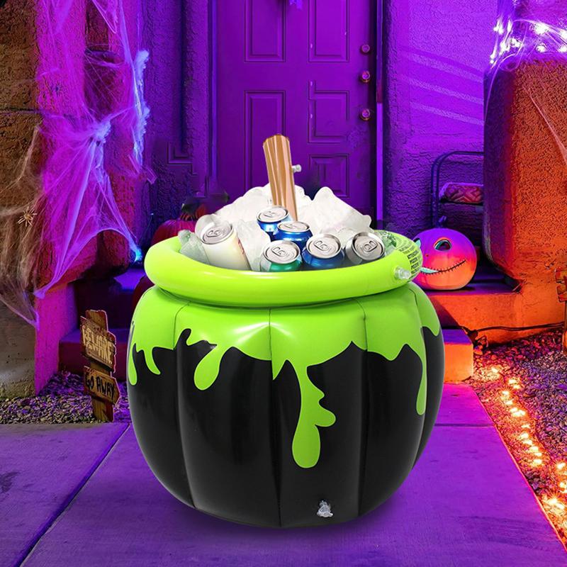 Halloween Large PVC Inflatable Ice Bucket Beverage Holders Drinks Cooler Container Picnic BBQ Summer Party Holiday Horror Decor