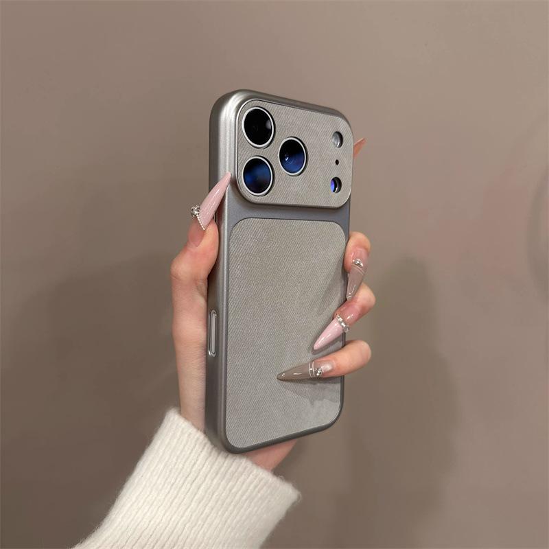 The window becomes larger in seconds, suitable for iPhone17pro mobile phone case, Apple 16pro denim cloth pattern 15pro leather 14p.