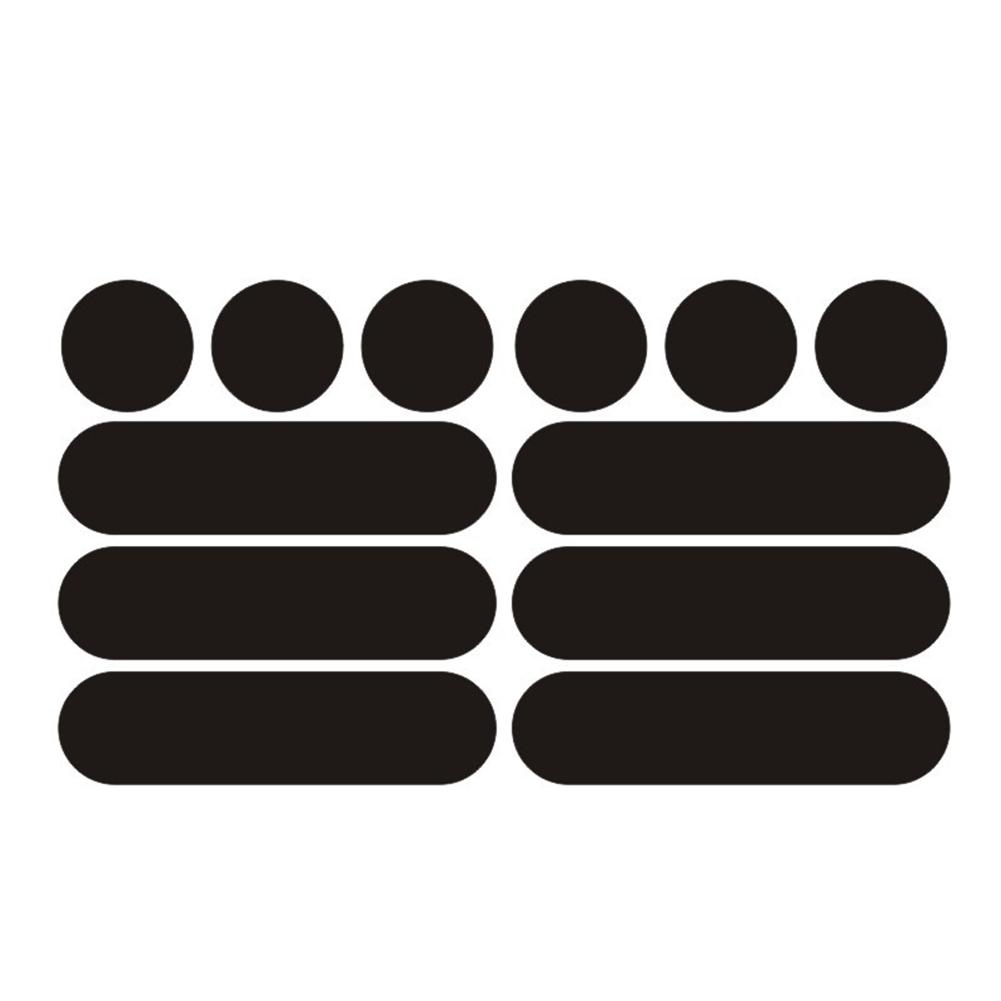 

Мотоциклетные шлемы Невидимые черные светоотражающие наклейки Простая и эффективная светоотражающая лента Круглая и овальная для шлемов мотоциклов 90*150mm