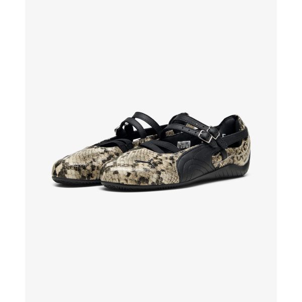 Puma Speedcat Ballet Black Snake Print Women Sneakers Vapor-Gray------Details 405326-01