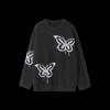 Mohan Yimei Wool Blend Butterfly Jacquard Pullover Sweater