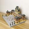 3D Louvre Museum Architecture Model Micro Building Blocks–DIY Home/Desk Decor Collectible, Educational Puzzle Toy,Birthday Gift