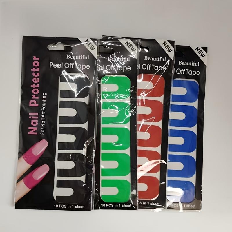 5 Stück/1 Satz U-förmige Nagelschutzfolie, verwendet für Nageldruck und Malerei, Nagellack-Spritzschutzwerkzeuge, Nagelverstärkungswerkzeug