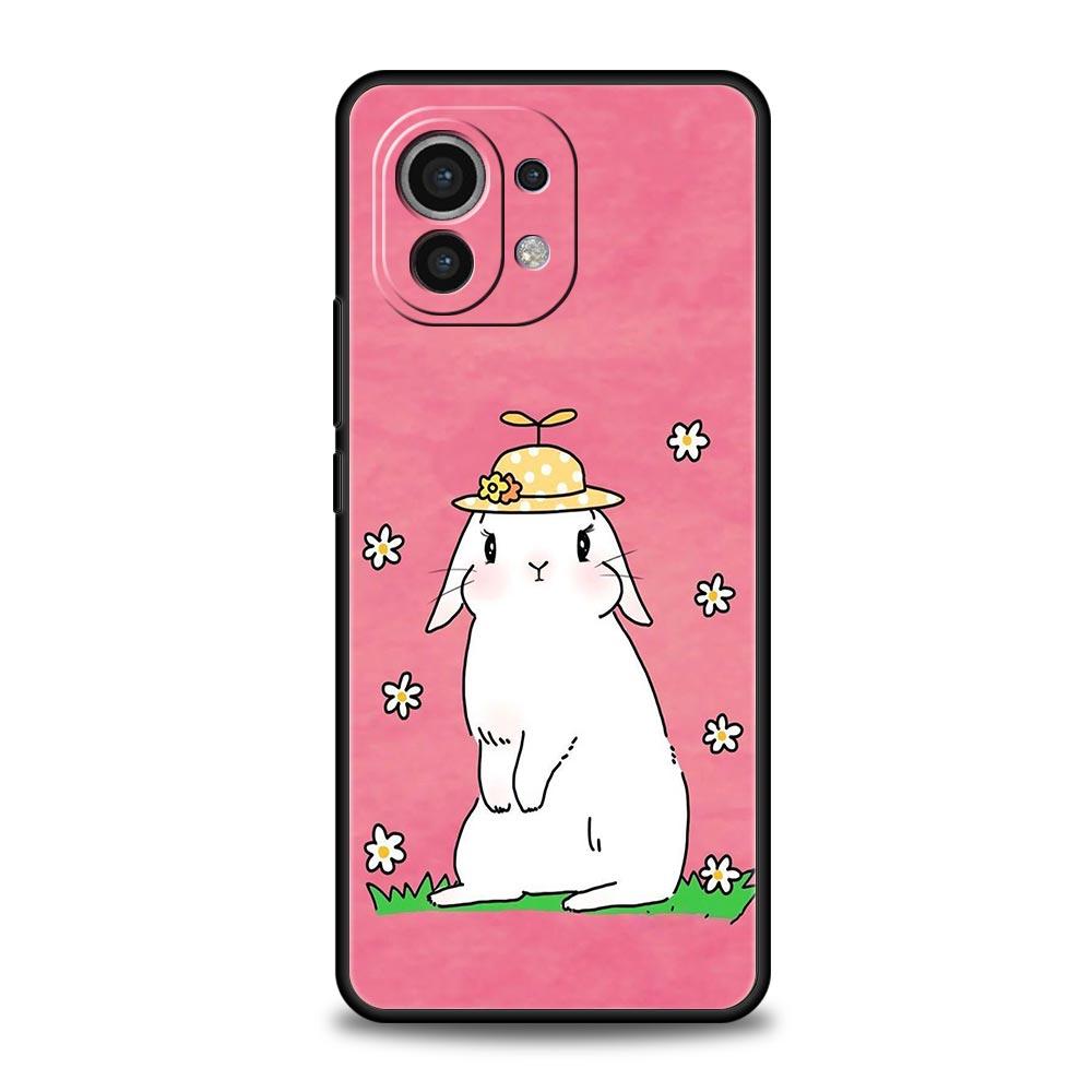 Phone Case For Xiaomi Mi 15 14 14T 13T 12T Pro 12 13 11 Lite 5G 11T X6 X5 Pro Soft TPU Cover Cute Colorful Rabbit