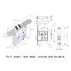 China Factory  Custom Security Inside Doors Handle Aluminum Anti-Rust Interior Classic  Mortise Lock Set
