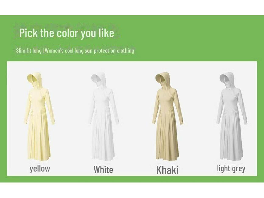 Women's Slim Fit Ice Silk Sun Protection Jacket - Long, Lightweight UV Shield for Summer 2024