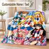 Sailor Moon Personalizowany Koc Flanelowy Miękki Ciepły na Sofę Łóżko do Użytku Domowego