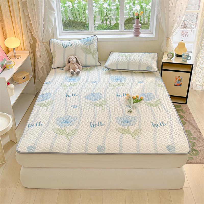 New Washable Summer Cool Memory Form Mattress Cover Cartoon Style Bed Cover Fitted Sheet 120/150/180cm Single/full Size