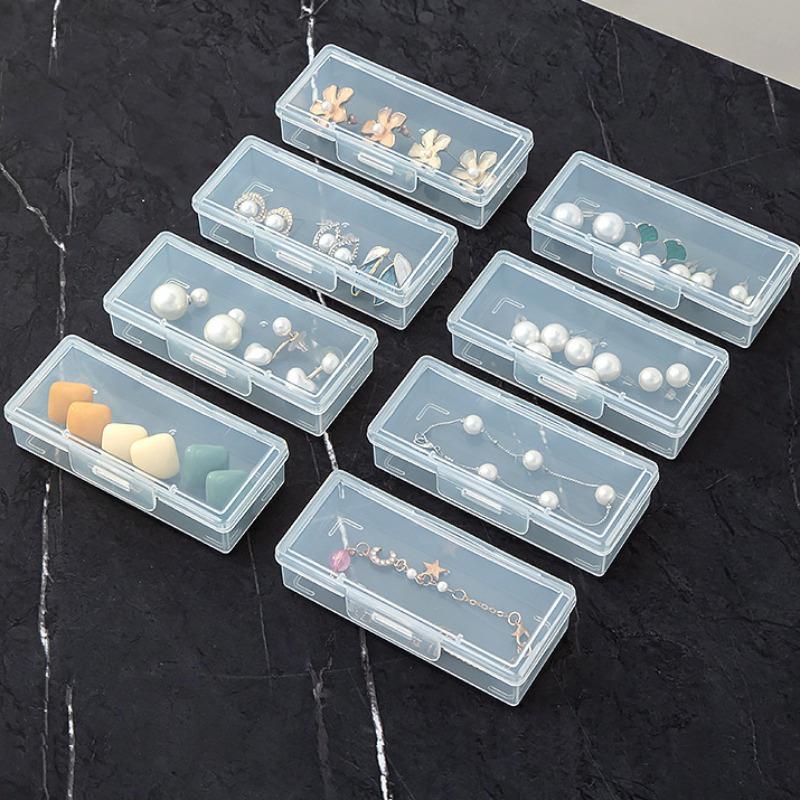 1pcs Portable Clear Small Items Storage Box, Bathroom Organizer Storage Case, Swab Holder Box,Toothpicks Sorting Box, Dust-Proof Storage Box