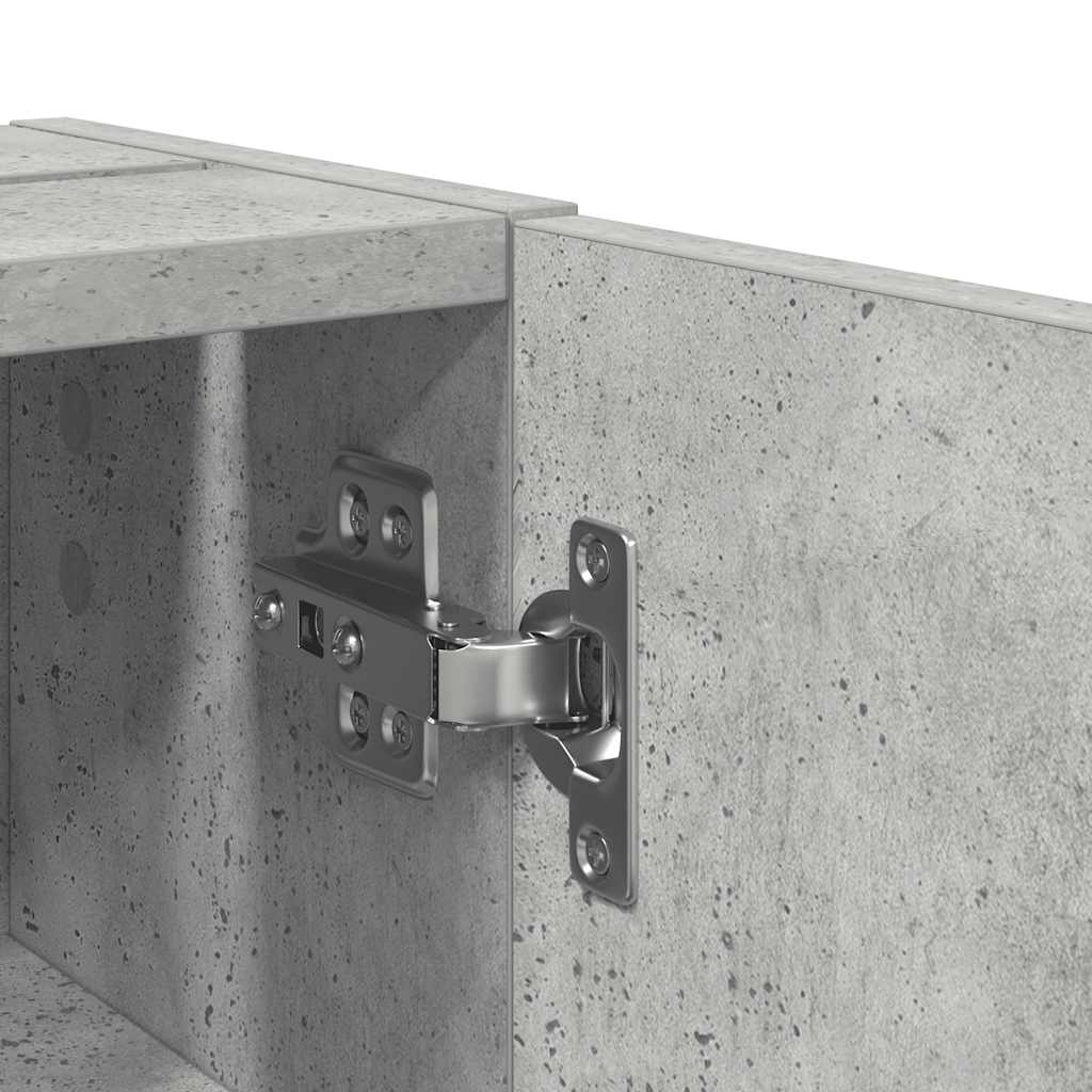 Bathroom Cabinet with Toilet Paper Holder Concrete Grey 20.5 x 22 x 72 cm