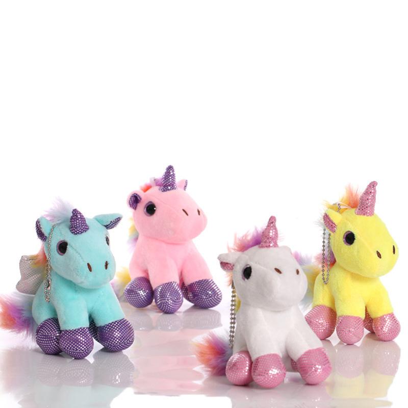 Unicorn Pendant Doll Schoolbag Plush Toy Rainbow Dream Ins Cute Pony Doll Key Pendant